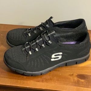 Skechers Black Slip Ons 9 With Box